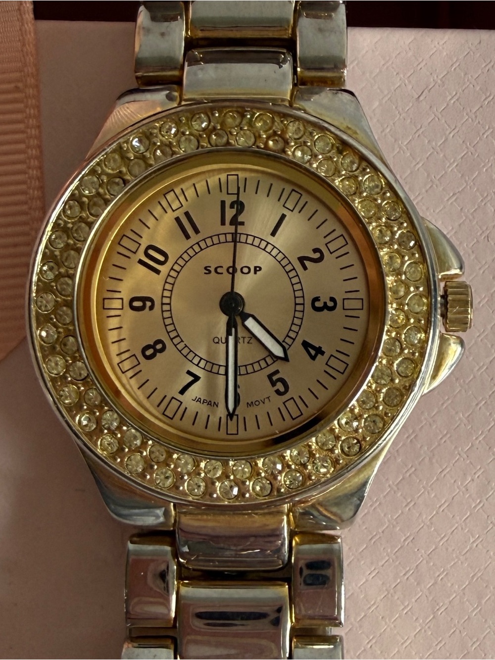 Gold-Tone Crystal Accent Women's Watch